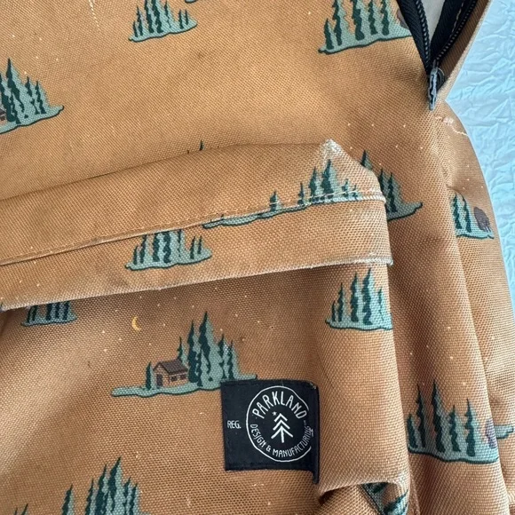 Tan Backpack with Forest Design - Picture 4 of 8